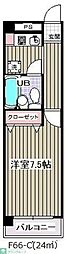 グランシャルム葛西 1Kの間取図画像