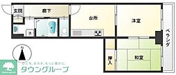亀戸天神前スカイマンション 2DKの間取図画像