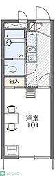 レオパレスHODAKA 1Kの間取図画像