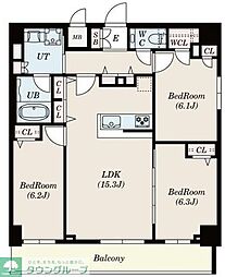 Alivis一之江 3LDKの間取図画像