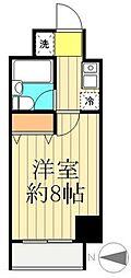レジデンスキリン 1Kの間取図画像