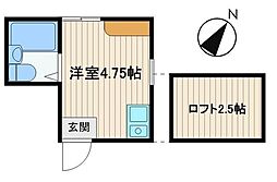 ラ・フォート小岩 ワンルームの間取図画像