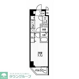 N-stageKameido2 1Kの間取図画像