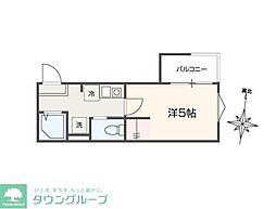 MELLAS京成小岩II 1Kの間取図画像
