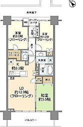 プラウドシティ船堀 3LDKの間取図画像