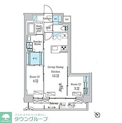 江戸川区西瑞江4丁目マンション 2LDKの間取図画像