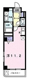 グリーンソイビーンズ 1Kの間取図画像