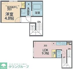 カインドネスα立石SOLASIA 1LDKの間取図画像