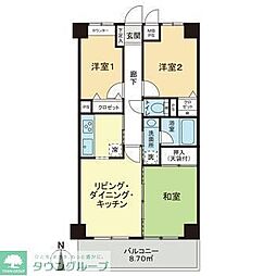 ライオンズマンション小岩大杉公園 3LDKの間取図画像