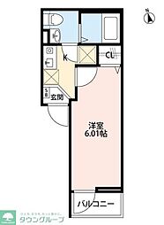 esperanza八広 1Kの間取図画像
