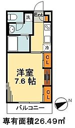 リブリ-010 1Kの間取図画像