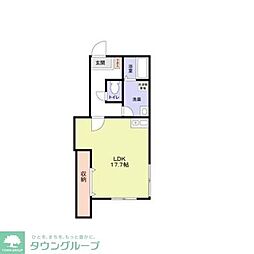 メゾンドフィナンシェ 2階ワンルームの間取り