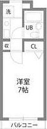 エステージ井荻 3階1Kの間取り