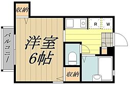 グリーンポート吉祥寺 1階1Kの間取り