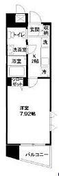 ファインヤママス高円寺 5階1Kの間取り