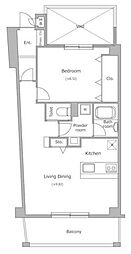 ゼフィルスＢ棟 3階1LDKの間取り