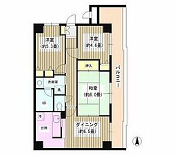 パークコート小金井 2階3DKの間取り