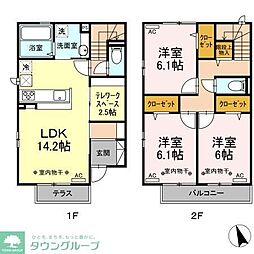 BLATT　HUS 1階3SLDKの間取り