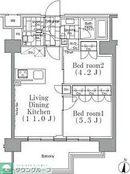 ＪＰｎｏｉｅ下高井戸 2階2LDKの間取り