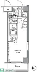 ザ・パークハビオ高円寺 2階ワンルームの間取り