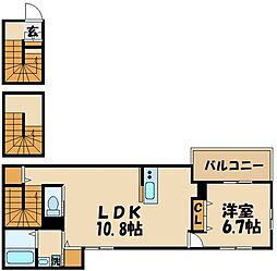 Ｂｌｉｓｓ千歳烏山 3階1LDKの間取り