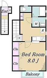 スフィア・コート 1Kの間取図画像