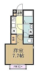 Crest 1Kの間取図画像