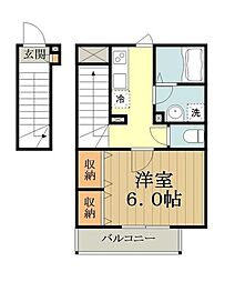 リブリ・武蔵小金井 1Kの間取図画像