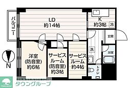 高円寺プラザ 2SLDKの間取図画像