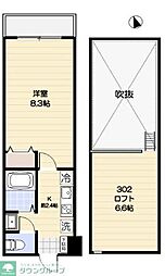アクアプレイス武蔵小金井 1Kの間取図画像