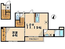 ALMOFORESTA 1LDKの間取図画像