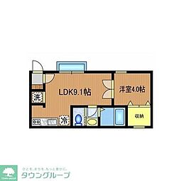 KUU 1LDKの間取図画像