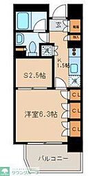 ラ・グラースダイヤモンドマンション桜上水 1SKの間取図画像
