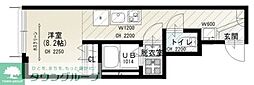ソルナクレイシア荻窪IV 1Kの間取図画像