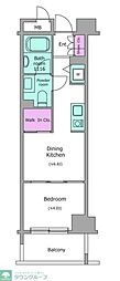 レジディア荻窪 1Kの間取図画像