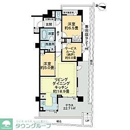 ライオンズ中野南台グリーンゲート 2SLDKの間取図画像