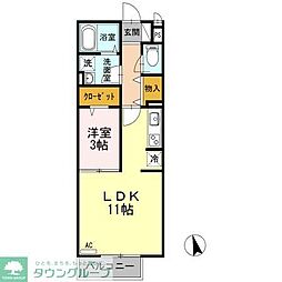 ソル・セレッソ2 1LDKの間取図画像