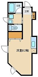 高橋ビル 3階ワンルームの間取り