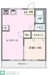 メゾンいしかわ 2階1LDKの間取り