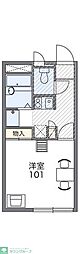 レオパレス北町 1階1Kの間取り