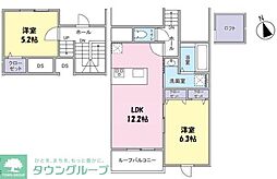 Tierra 2階2LDKの間取り