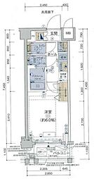 エステムコート立川ノースプレミア 3階1Kの間取り