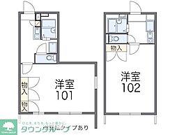 レオパレスピア 1階1Kの間取り