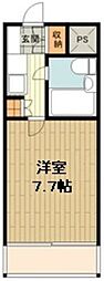 第13宮田ビルパークテラス八王子 1Kの間取図画像
