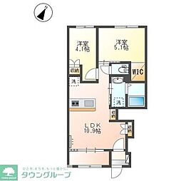 グランデ壱番館 2LDKの間取図画像