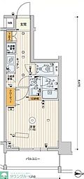 スカイコートパレス一橋学園 1Kの間取図画像