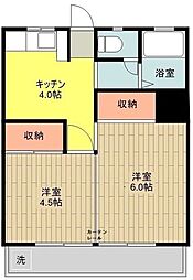 メゾンジャクソン 2Kの間取図画像