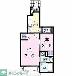 ルクリア 2Kの間取図画像