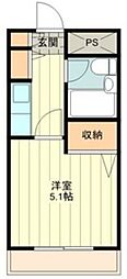 ジョイフル日野 ワンルームの間取図画像