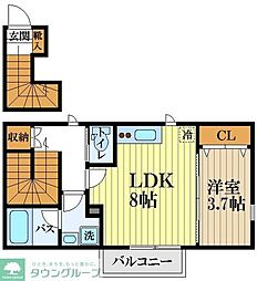 メゾンオオギット 1LDKの間取図画像